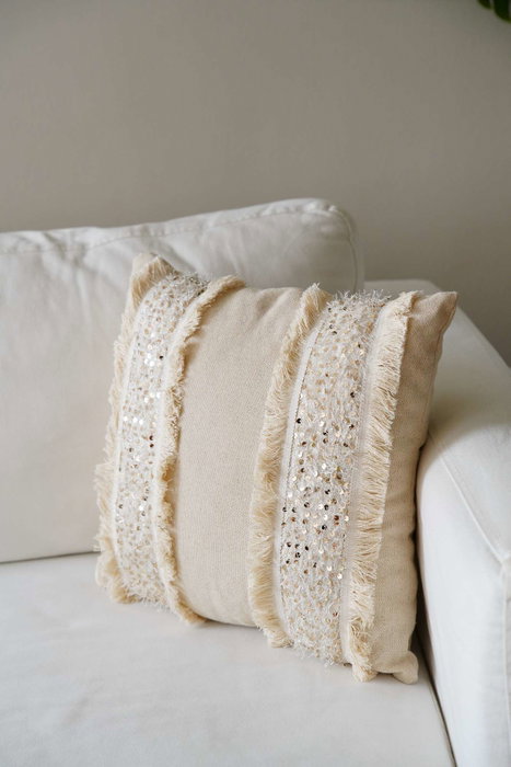 Aberto Design Funda de Cojín Beige 43 x 43 cm